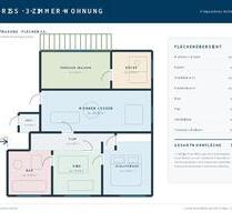 3-Zimmer Wohnung, Küche, Bad, Flur - Schwelm