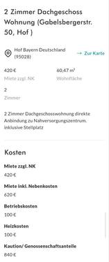 Foto - Etagenwohnung zur Miete in Hof