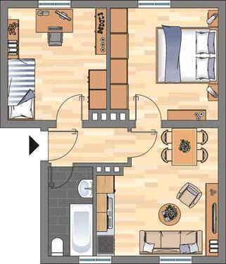 Foto - 2 Zimmer Etagenwohnung zur Miete in Wilhelmshaven