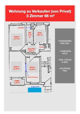 Foto - 3 Zi Wohnung, HH-Borgfelde, saniert, Balkon, privat