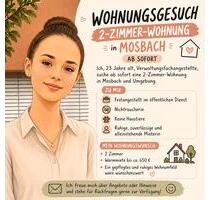 Zwei-Zimmer-Wohnung in Mosbach - 650,00&nbsp;EUR Kaltmiete, ca.&nbsp; 50,00&nbsp;m&sup2; in Mosbach (PLZ: 74821)