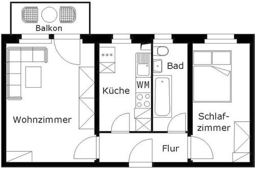 Foto - Etagenwohnung in Plauen zur Miete