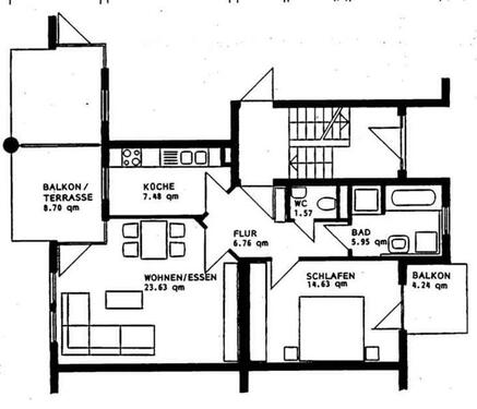 Foto - 2 Zimmer Erdgeschoßwohnung zur Miete in Stuttgart