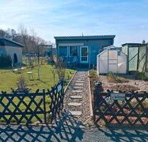 Kleingarten in Pirna Zuschendorf mit Gewächshaus