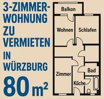 Helle 3-Zimmer-Wohnung mit Balkon & Stellplatz - LENGFELD - Würzburg