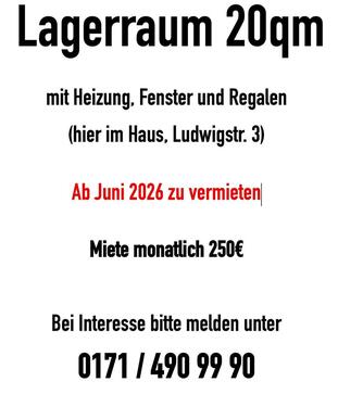 Foto - Kellerraum 20qm - 250,00&nbsp;EUR Miete,