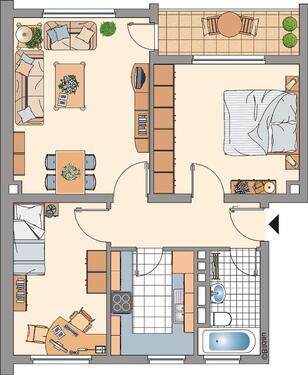 Foto - Erdgeschoss mit modernem Duschbad und Balkon, demnächst Bezugsfertig