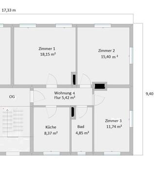 Foto - 3 - Zimmer Wohnung mit eigenem Garten zu vermieten