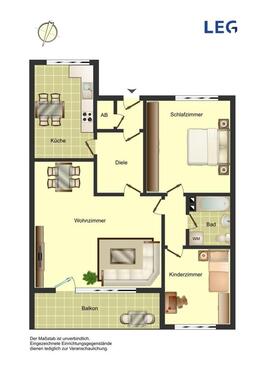 Foto - 3.5 Zimmer Etagenwohnung zur Miete in Bergkamen