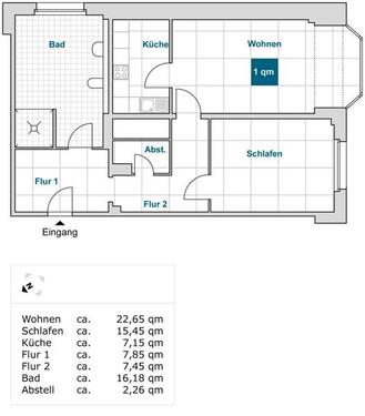 Foto - 2 Zimmer Etagenwohnung zur Miete in Dresden