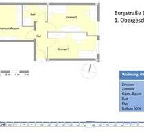 Schöne zwei Zimmer Wohnung mit Balkon im Josefsviertel - Münster Mitte-Süd