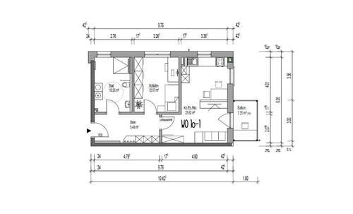 Foto - 2 Zimmer Etagenwohnung zur Miete in Mengkofen