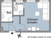 Foto - 1.5 Zimmer Etagenwohnung zur Miete in Mainz