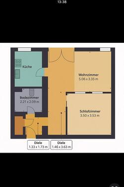 Foto - Helle 2-ZKB Wohnung mit Balkon & Tiefgarage