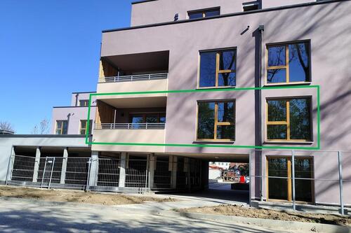 Foto - Moderne 2-Zimmer-Neubauwohnung mit großem Balkon und Blick ins Grüne