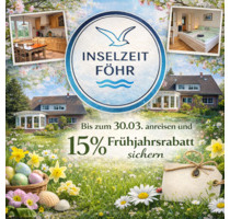 15 % Frühjahrsrabatt im Haus Windrose - Wyk Auf Föhr