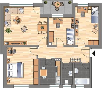 Foto - 4 Zimmer Erdgeschoßwohnung zur Miete in Wilhelmshaven