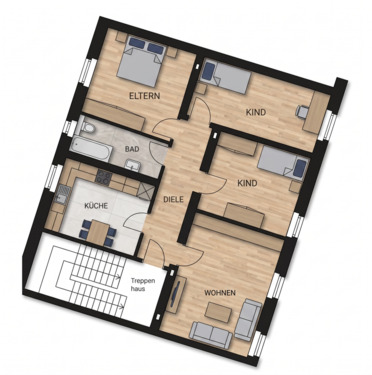Foto - 4 Zimmer Dachgeschoßwohnung zur Miete in Oberhausen