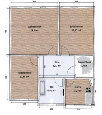 Foto - Etagenwohnung zur Miete in Leisnig
