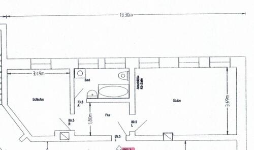 Foto - 2 Raum Wohnung - 250,00&nbsp;EUR Kaltmiete, ca.&nbsp; 40,00&nbsp;m&sup2;