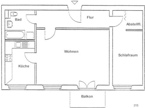 Foto - Bad Freienwalde: Helle 2-Raumwohnung mit Balkon (207215)