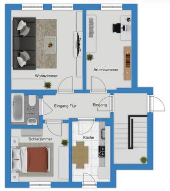 Foto - 64 Zimmer Etagenwohnung zur Miete in Halle (Saale)