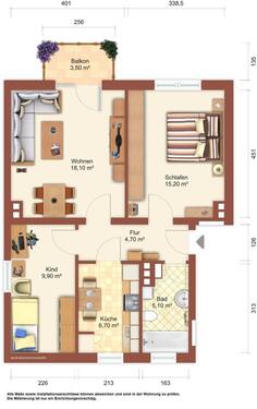 Foto - 3 Zimmer Etagenwohnung zur Miete in Zittau