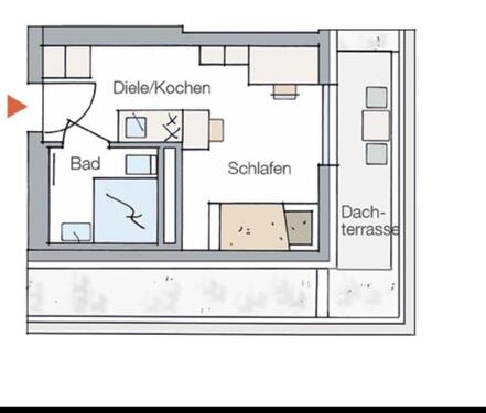 Foto - 01.01.26 1 Zimmer Appartement Penthouse 21qm Zentrum Erlangen