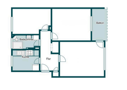 Foto - 3 Zimmer Etagenwohnung zur Miete in Marburg