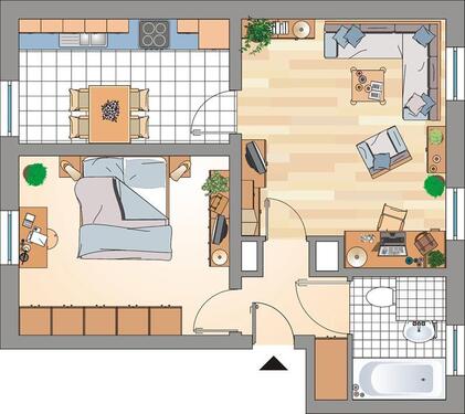 Foto - 2,5 Zimmer Wohnung im Erdgeschoss mit Wannenbad und frisch gestrichen