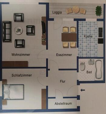 Foto - 2 Zimmer Etagenwohnung in Ludwigshafen am Rhein