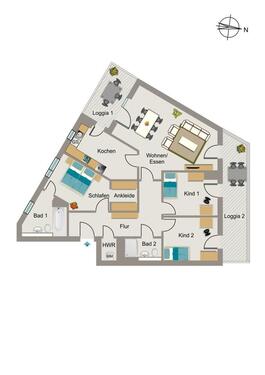 Foto - 4.5 Zimmer Etagenwohnung zur Miete in Düsseldorf