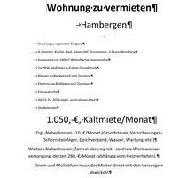 4 Zimmer Wohnung in Hambergen - 1.050,00 EUR Kaltmiete, in Hambergen (PLZ: 27729)