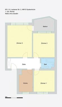 Foto - Etagenwohnung in Quakenbrück zur Miete