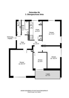Foto - 3.5 Zimmer Etagenwohnung zur Miete in Flensburg