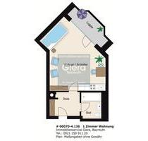 Schöne 1 Zimmer Wohnung mit Balkon - Bayreuth City