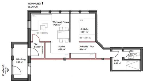 Foto - Zentrumsnahe Erdgeschosswohnung ca. 55 m² in 57258 Freudenberg