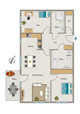 Foto - 3 Zimmer Etagenwohnung zur Miete in Bochum