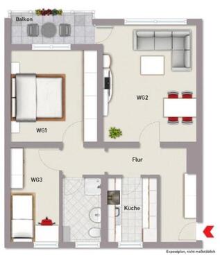 Foto - Etagenwohnung in Nürnberg zur Miete