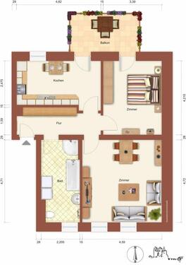 Foto - 2 Zimmer Etagenwohnung zur Miete in Prenzlau