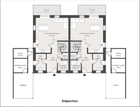 Foto - 4 Zimmer Doppelhaushälfte zur Miete in Fleckeby