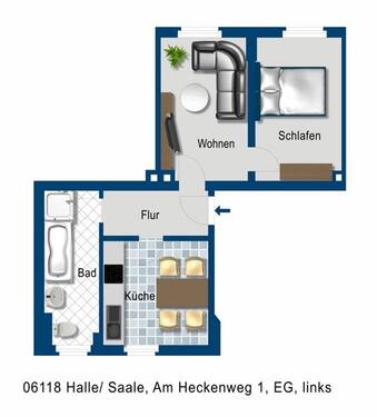Foto - Etagenwohnung zur Miete in Halle (Saale)
