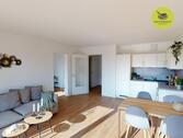 Foto - Lichtdurchflutete 2-Zimmer-Wohnung mit großer Dachterrasse!
