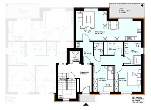 Foto - 3-Zi-Whg in Garrel zentral (EG, Terrasse, Gäste-WC, Abstellraum)