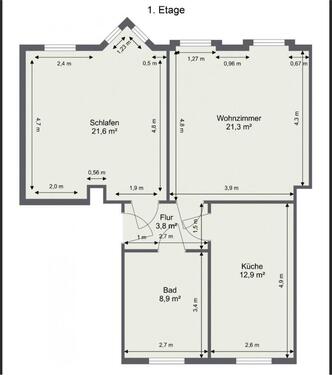 Foto - 2 Zimmer Etagenwohnung zur Miete in Falkenstein/Vogtland