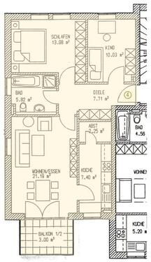 Foto - 3 Zimmer Etagenwohnung in Ingolstadt