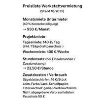 Biete Werkstatt Platz in moderner TischlereiSchreinerei - Troisdorf Altenrath