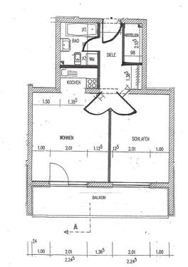 Foto - Helle Wohnung mit Balkon für 1-2 Personen - frei ab FebMärz 2026