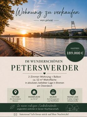 Foto - 2 Zimmer Wohnung mit Balkon, Peterswerder (Privatverkauf)