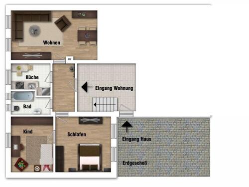 Foto - Komplett möblierte 3 ZKB Wohnung in ZW Ixheim zu vermieten